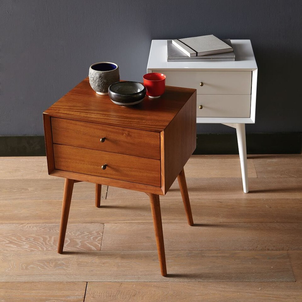 Mid-Century Bedside Table - White | west elm Australia